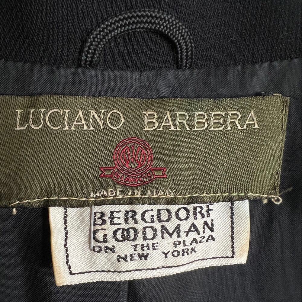 Luciano Barbera Black Jacket for Bergdorf Goodman Sz 42 100% Wool Made in Italy - Picture 3 of 15